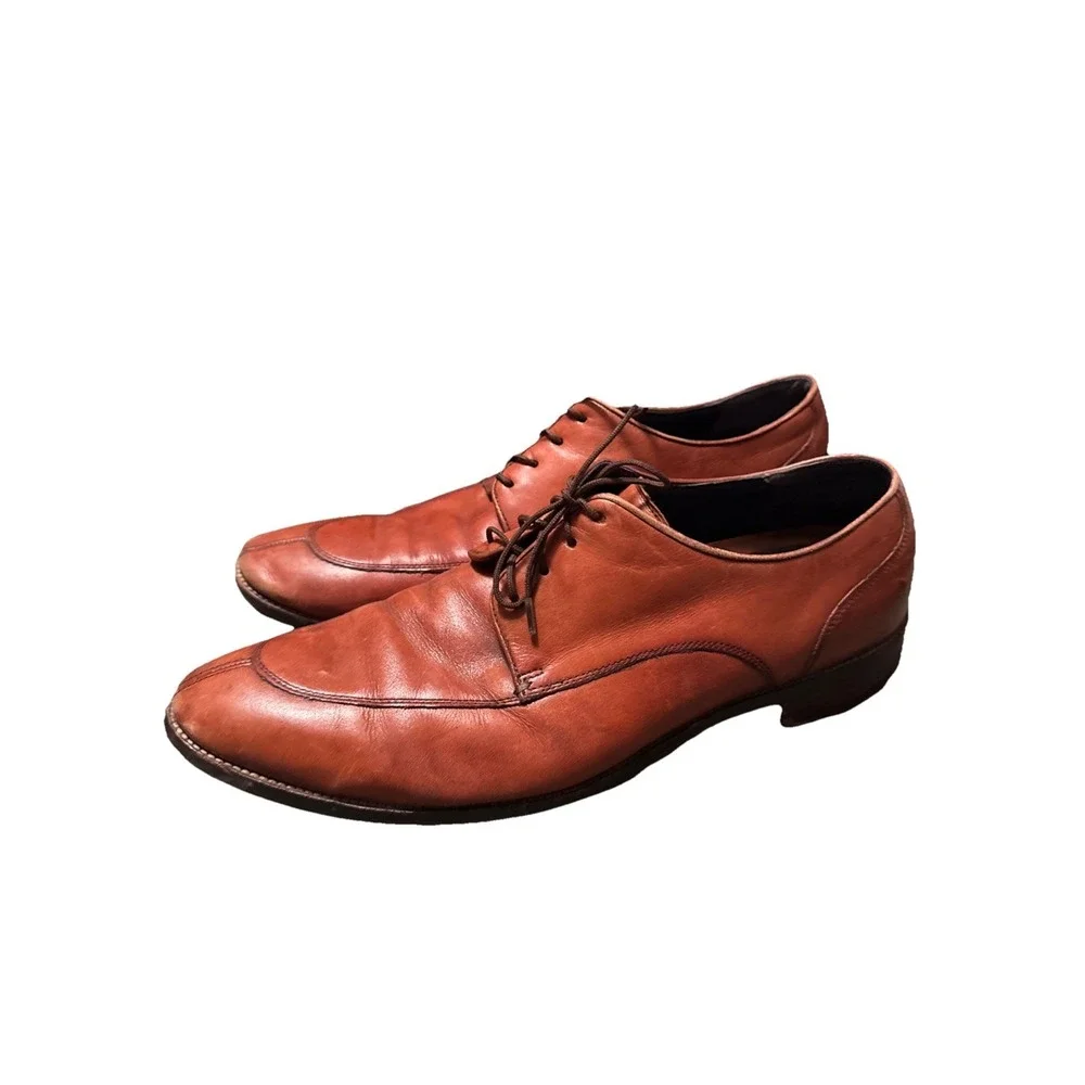 Cole Haan Lenox Hill Split Toe Leather Oxford Shoes Lt Brown Ms 13 M C11629 $250